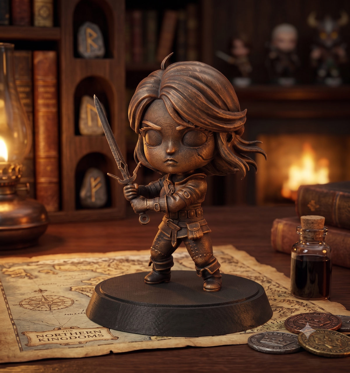 Chibi Ciri in copper